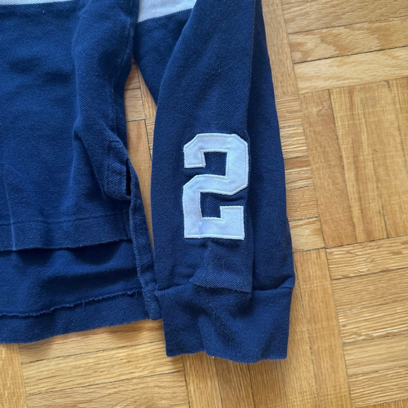 Polo Ralph Lauren NYC Striped Rugby Polo Long sleeve Crest Medium - Picture 5 of 6